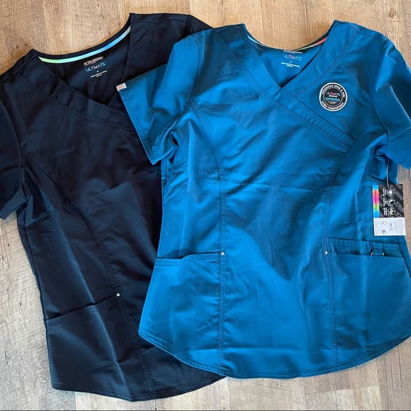 NWT Bundle X2 Womens Scrubstar Scrub Top Ultimate Collection - Picture 1 of 11